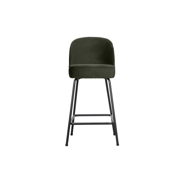 Tumši zaļš samta bāra krēsls 89 cm Vogue – BePureHome