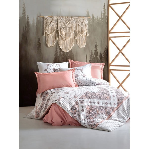 Kokvilnas gultasveļa ar palagu Cotton Box Riva, 200 x 220 cm