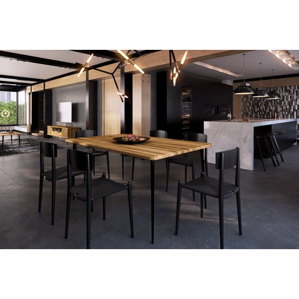 Ozolkoka ēdamgalds 160x90 cm Kula – The Beds-image-1