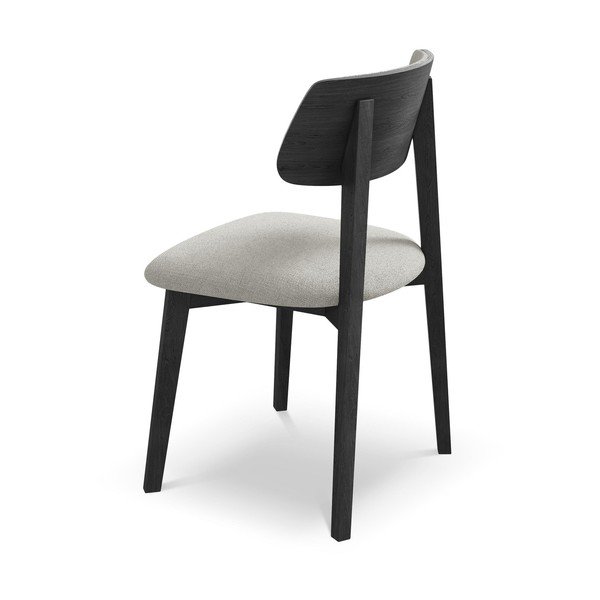 Gaiši pelēks masīvkoka pusdienu krēsls Niu – Makamii-image-3