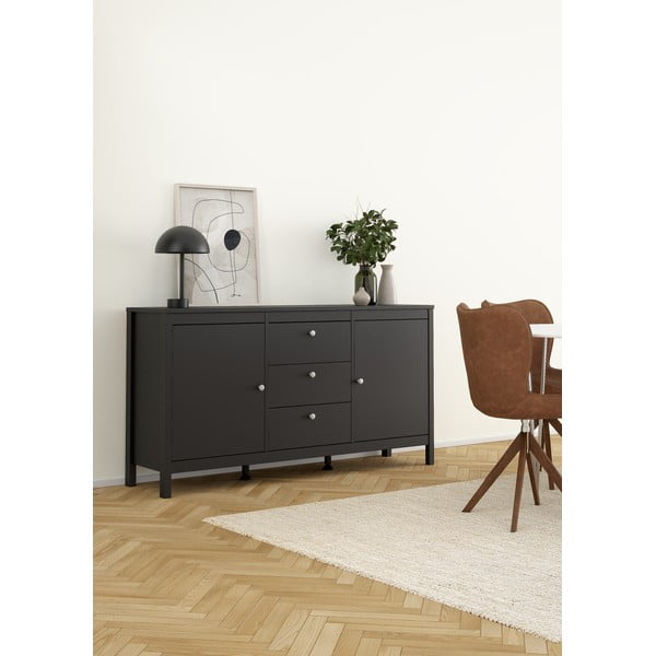 Melna zema kumode 152x80 cm Madrid – Tvilum-image-1