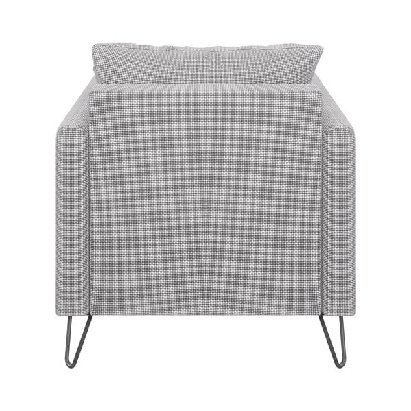 Gaiši pelēks atpūtas krēsls no šenila auduma Freya – Ropez-image-2