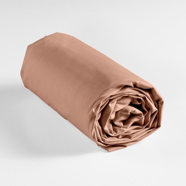 Lašrozā kokvilnas palags ar gumiju 160x200 cm Lina – douceur d'intérieur-image-3