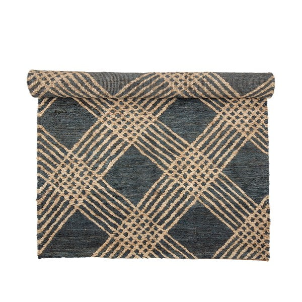 Antracīta pelēks džutas paklājs 150x245 cm Cat – Bloomingville-image-2