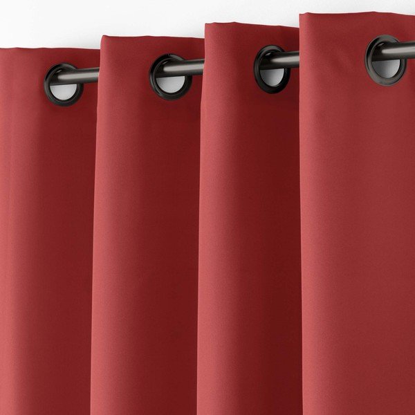 Sarkans aizkars 140x180 cm Essentiel – douceur d'intérieur-image-2