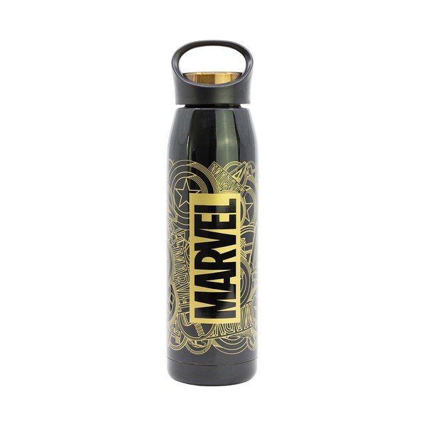 Melns nerūsējošā tērauda bērnu termoss 665 ml Marvel – STOR