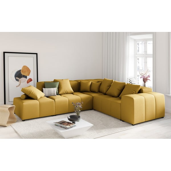 Dzeltens roku balsts modulārajam dīvānam Rome – Cosmopolitan Design -image-1