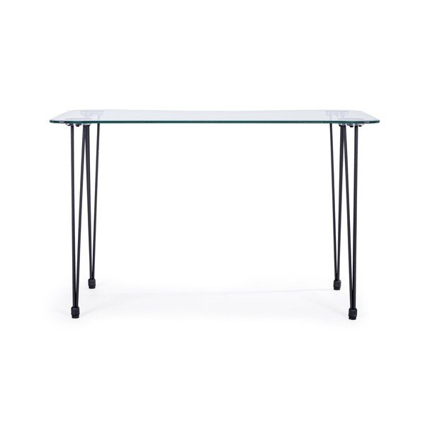 Darba galds ar stikla galda virsmu 60x120 cm Rondo – Bizzotto-image-2