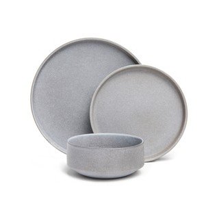 Pelēku keramikas trauku komplekts (18 gab.) Bonami Selection Malia