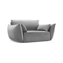 Gaiši pelēks samta atpūtas krēsls Vanda – Mazzini Sofas