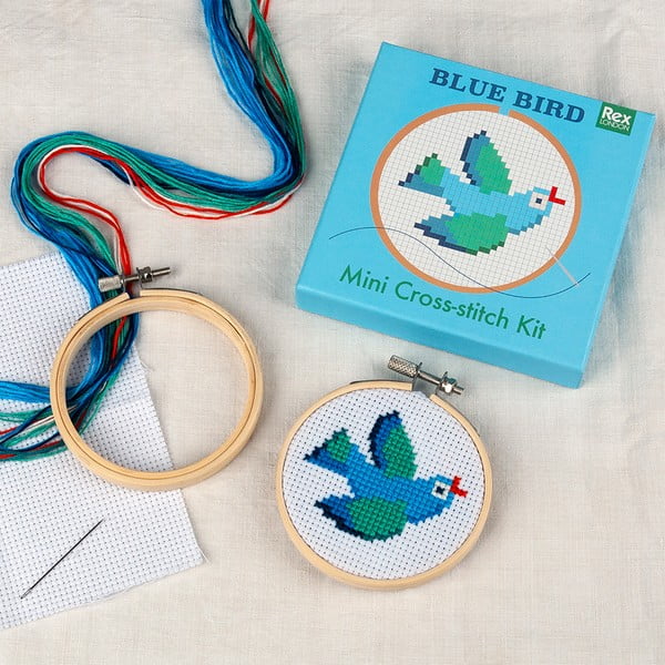 Radošais komplekts Cross-stitch Kit Blue Bird – Rex London-image-1