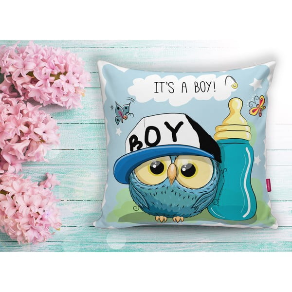 Bērnu spilvendrāna 43x43 cm Boy Owl – Mila Home-image-2