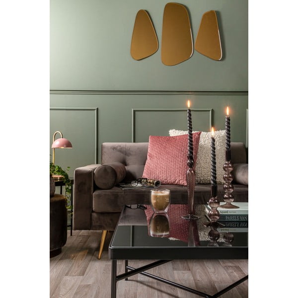 Brūns stikla svečturis PT LIVING Swirl Bubbles-image-1