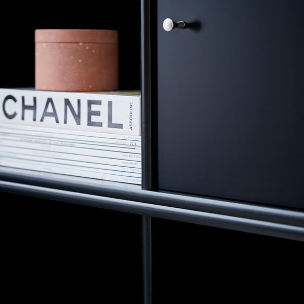 Melns sienas grāmatplaukts Hammel Mistral Kubus-image-2