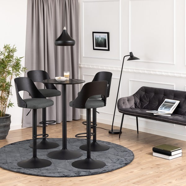 Tumši pelēki bāra krēsli ar regulējamu augstumu (2 gab.) (sēdekļa augstums 84 cm) Lucy – Actona-image-1