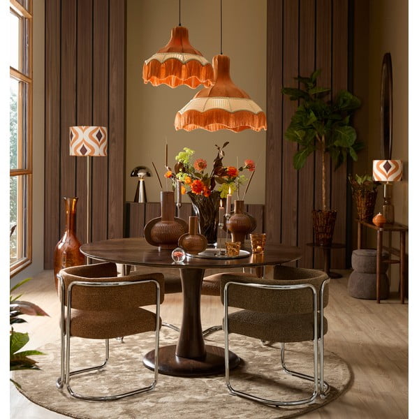 Gaiši brūns polsterēts ēdamistabas krēsls ar roku balstiem Adante – Light & Living-image-2