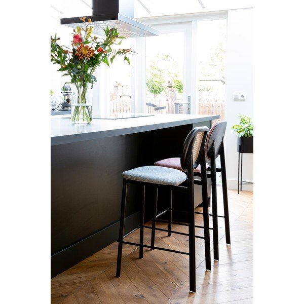 Melns/gaiši pelēks bāra krēsls 94 cm Spike – Zuiver-image-2