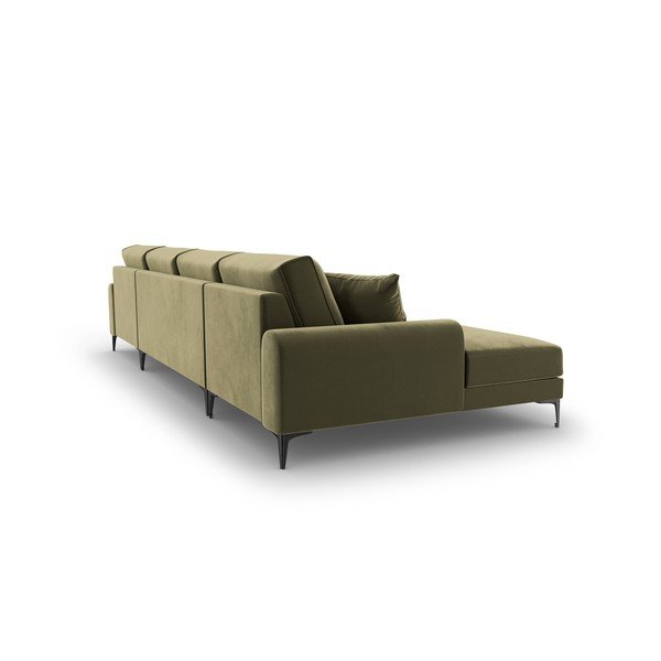 Zaļš samta U veida dīvāns Mazzini Sofas Madara-image-3