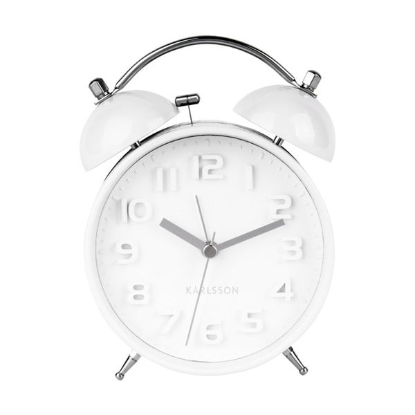 Balts Karlsons modinātājs ar modinātāju-image-3