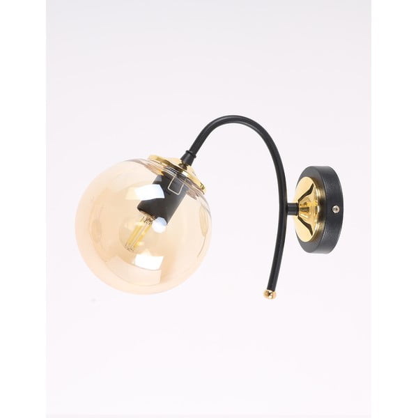 Melna sienas lampa ø 15 cm Yoyo – Squid Lighting