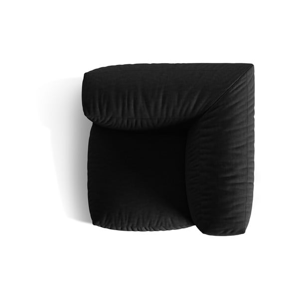 Melna modulārā dīvāna daļa (ar maināmu stūri) Martina – Micadoni Home-image-4