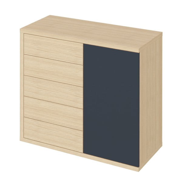 Melns ozolkoka imitācijas skapis 113x113 cm Hugo – TemaHome-image-2