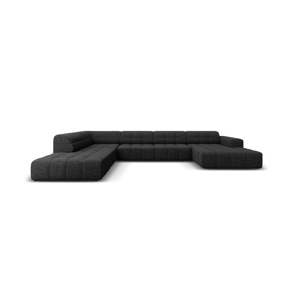 Antracīta pelēks stūra dīvāns (ar kreiso stūri/U veida) Chicago – Cosmopolitan Design
