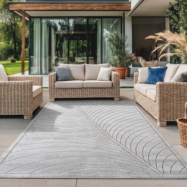 Sudraba krāsas iekštelpu un āra paklājs 240x340 cm Nova 1204 – Ayyildiz Carpets-image-1