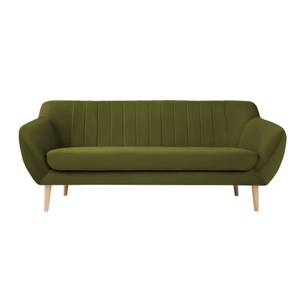 Zaļš samta dīvāns Mazzini Sofas Sardaigne, 188 cm