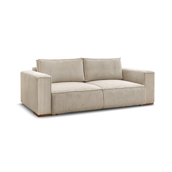 Gaiši brūns velveta salokāms/ar uzglabāšanas vietu dīvāns 244 cm Chelsea – Bobochic Paris-image-3