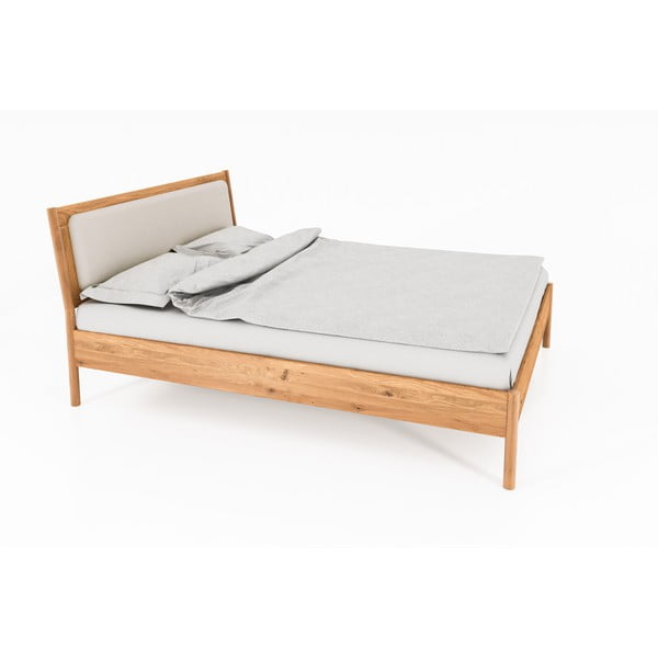 Divguļamā ozolkoka gulta ar polsterētu galvgali 160x200 cm Pola – The Beds
