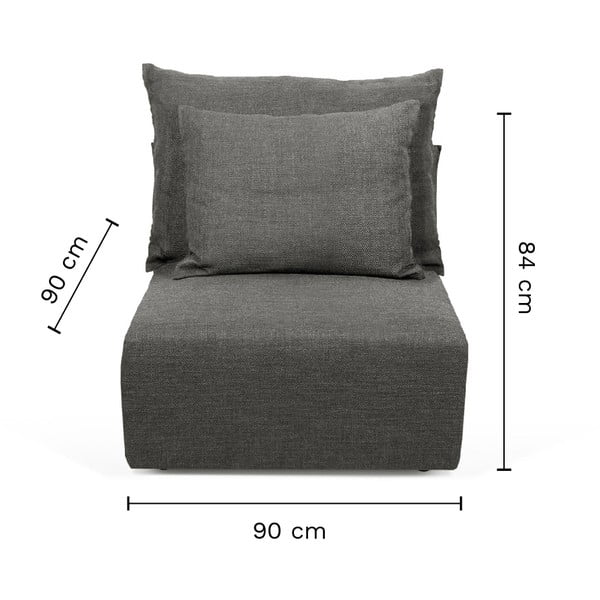 Antracīta pelēks dīvāna modulis (centrālā daļa) Dune – TemaHome-image-3