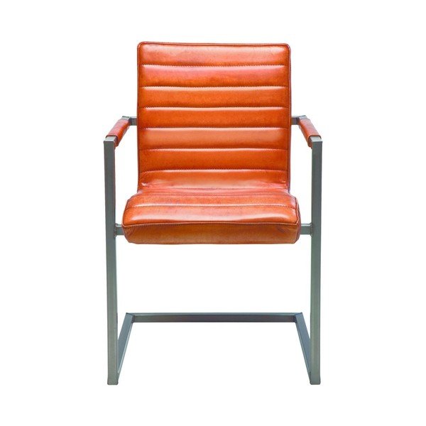 Brūns ādas krēsls ar roku balstiem Kare Design Cantilever-image-3