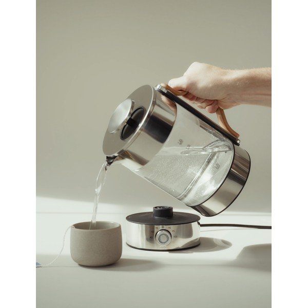 Sudraba krāsas stikla elektriskā tējkanna 1,2 l Emma – Stelton-image-1