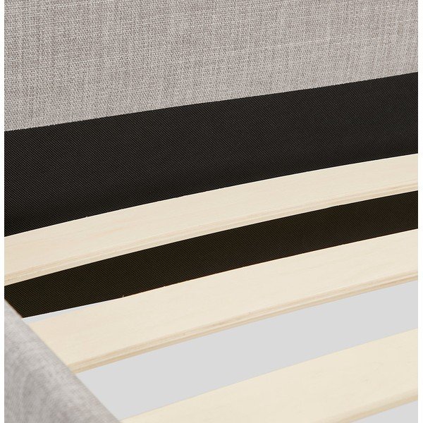 Pelēka mīksta gulta ar režģi 90x200 cm Drome – Kokoon-image-1