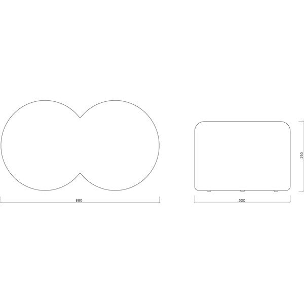 Bēšs pufs no buklē auduma Umbo – noo.ma-image-4