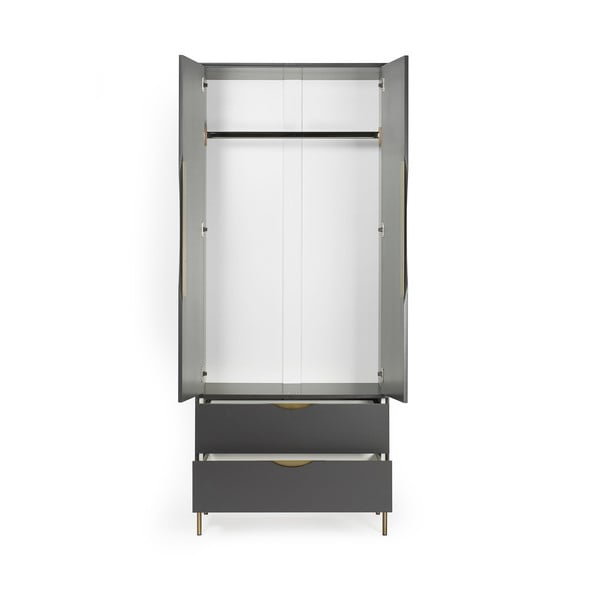 Pelēks drēbju skapis Woodman Kobe-image-2