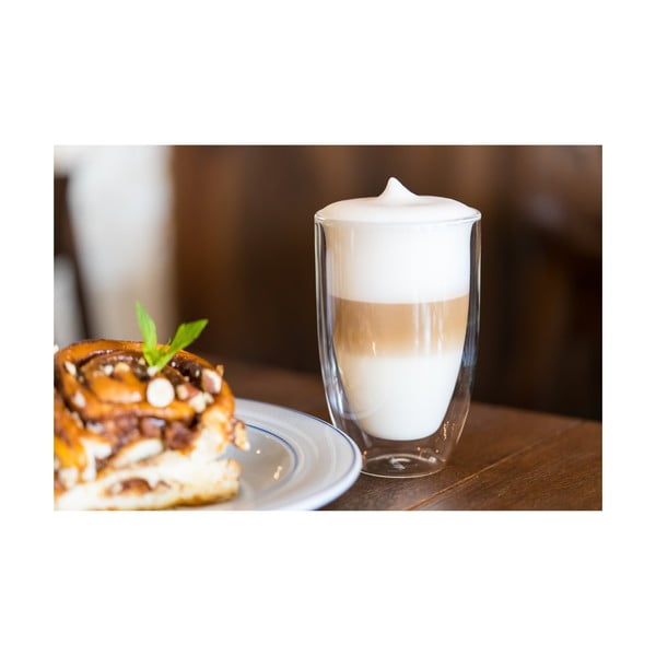 Stikla krūzes latte kafijai ar dubultsienu (6 gab.) 350 ml – Vialli Design-image-3
