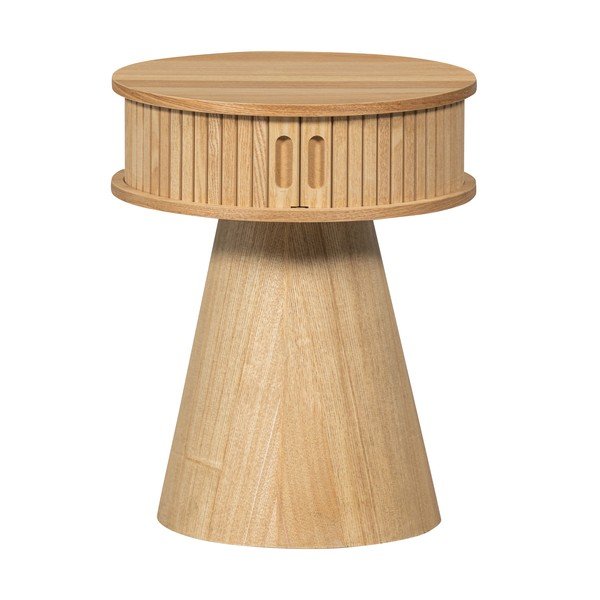 Dabīga toņa naktsskapītis ar priedes koka imitāciju Karri – WOOOD