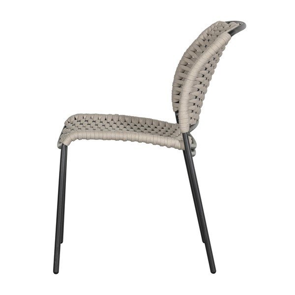 Melni/bēši metāla dārza krēsli (2 gab.) Taku – Exotan-image-3