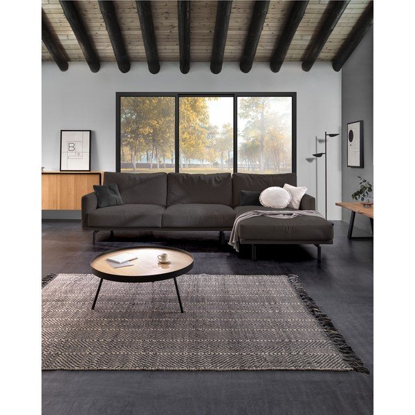 Pelēka spilvendrāna Kave Home Clarice, ø 45 cm-image-2