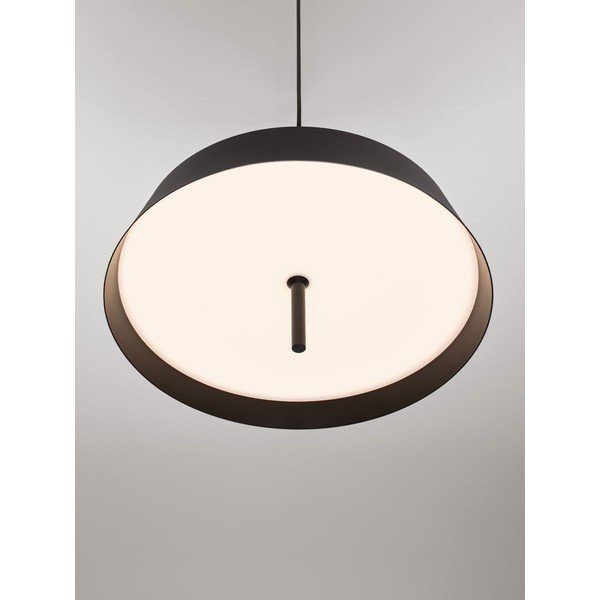 Matēti melna alumīnija LED piekaramā lampa ar regulējamu spilgtumu ø 45 cm Velio – Nova Luce-image-1