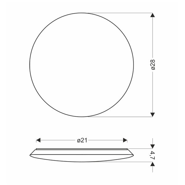 Balta LED griestu lampa ø 28 cm Mega – Candellux Lighting-image-2
