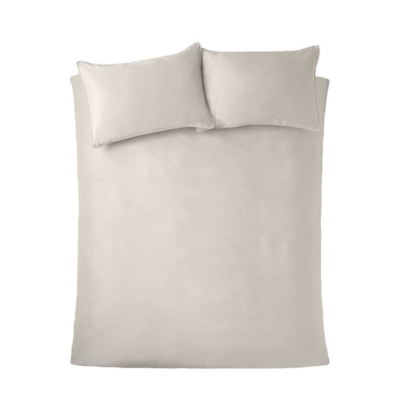 Krēmkrāsas divguļamā samta gultas veļa 230x220 cm Kingsley – Catherine Lansfield