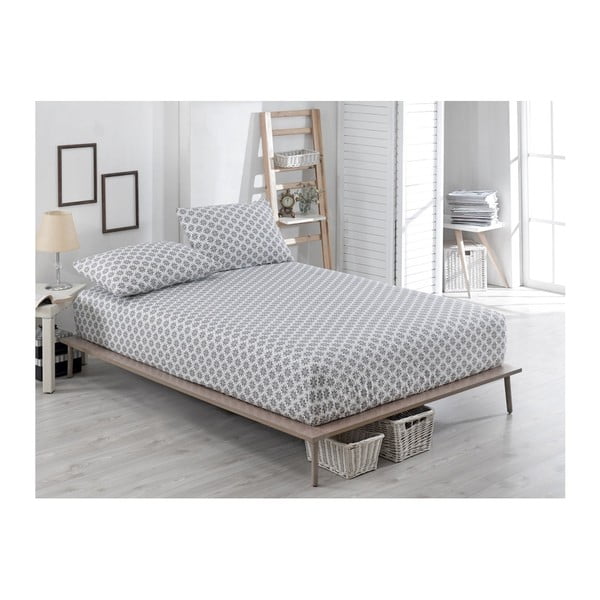 Elastīgas gultas pārklāji un 2 spilvendrānas vienvietīgai gultai Clementino Buro, 160 x 200 cm