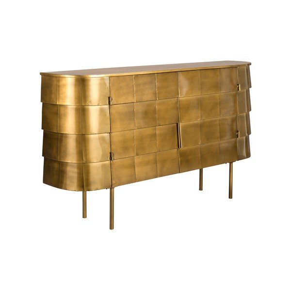 Zelta krāsas metāla kumode 117x70x26 cm Hanna – Dutchbone-image-2