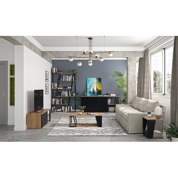 Žurnālgaldiņš ar valriekstkoka imitācijas virsmu 40x40 cm Albi – TemaHome-image-1