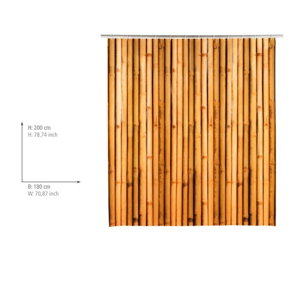 Oranžs dušas aizkars Wenko Babusa-image-1