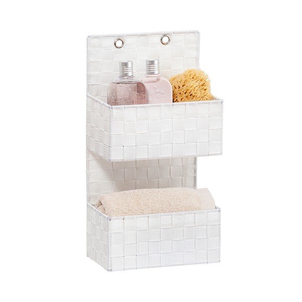 Balts divvietīgs vannas istabas organizators Wenko Adria-image-3