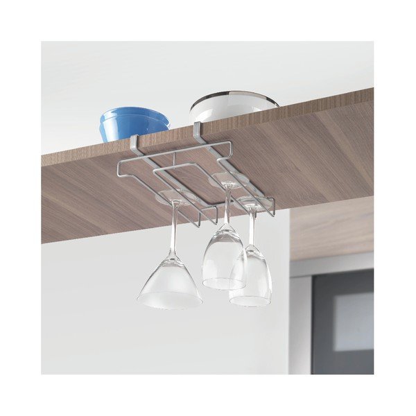 Piekaramais turētājs 8 glāzēm Metaltex Glass, garums 20 cm-image-1